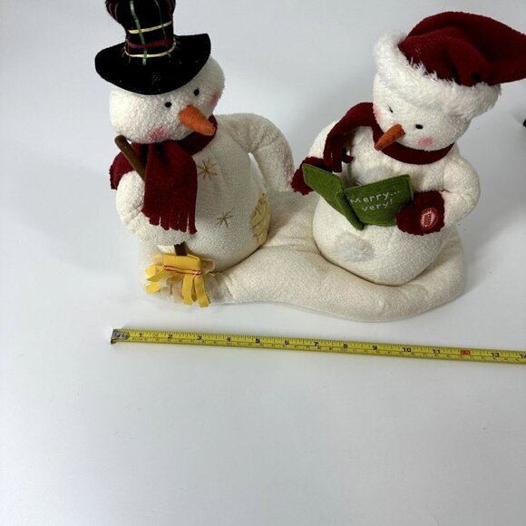 Hallmark Mr and Mrs Snowman Jingle Pals Plush Singing Holiday Display Figures 20 - Picture 12 of 13
